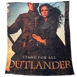 Outlander Branded Throw Blanket in Black and Cream